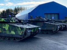 CV90 IFV in action on the test range and presentation of the current Swedish defence policy