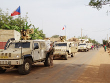 Soldiers from the 44th Light Motorized Battalion shift Paratroopers in fulfilling tasks in Mali