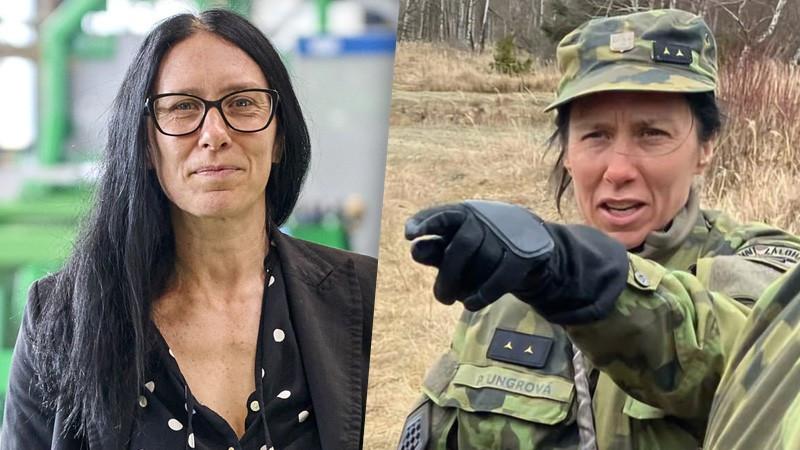 Pavla Ungrová: She commands both the AZ communications platoon and the sales department of the state-owned enterprise VOP CZ