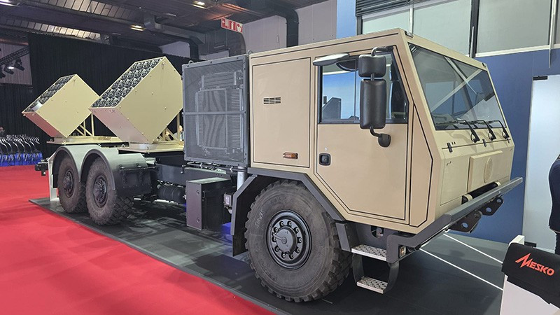 PGZ and CSG jointly unveiled a modular mine-laying system mounted on a Tatra 6x6 chassis at the BEDEX 2026 trade fair
