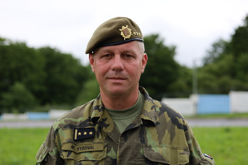 Foto: Velitel Mnohonárodního bojového uskupení Slovensko plukovník Miroslav Vybíhal | MN BG SVK