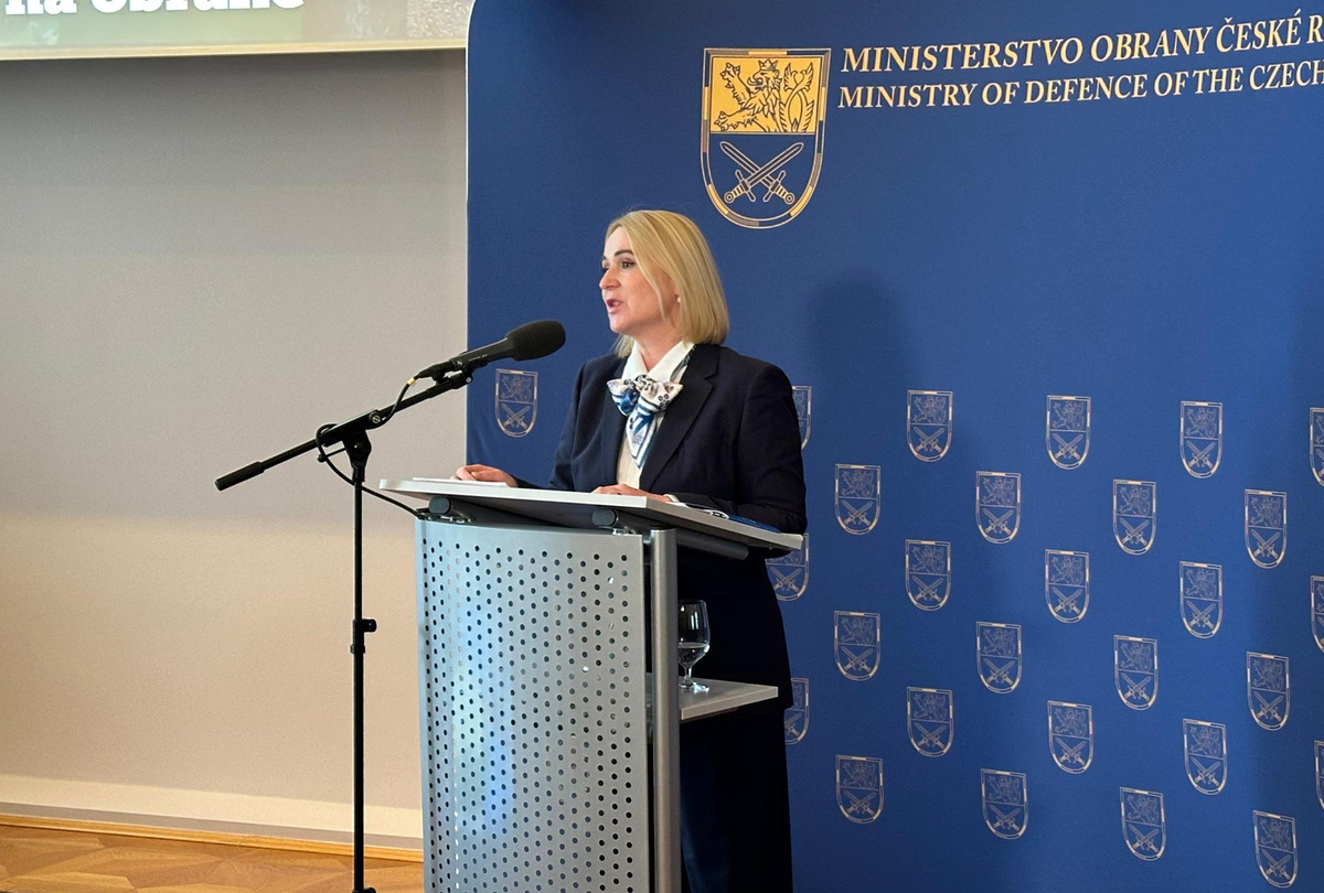 Foto: Ministryně obrany Jana Černochová na včerejší bilanční tiskové konferenci představila výsledky svého čtyřletého působení v čele resortu | Jan Zilvar / CZ DEFENCE